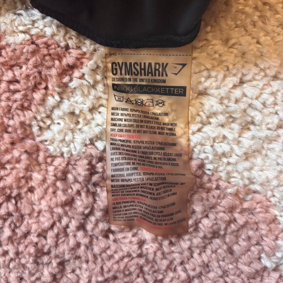 Gymshark x Nikki Blackketter Size Small S Black And Gray Cross Front Leggings - Picture 5 of 6